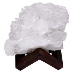 Natural Clear Quartz Specimen on Timber Stand 8cm S1739 | Crystal Factory