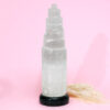 Selenite Tower Lamp 30cm Marble Base | Crystal Factory