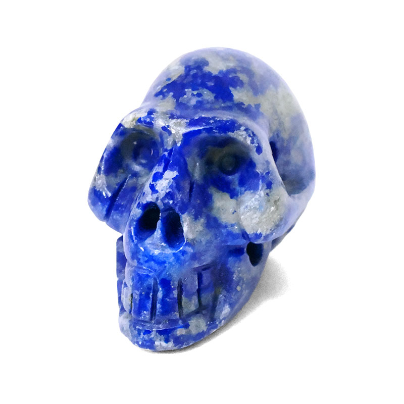 Lapis Lazuli Tiny Skull Bead 3 Lapis Lazuli Tiny Skull Bead | Crystal Factory