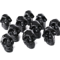 Obsidian Tiny Skull Bead 12 Obsidian Tiny Skull Bead | Crystal Factory