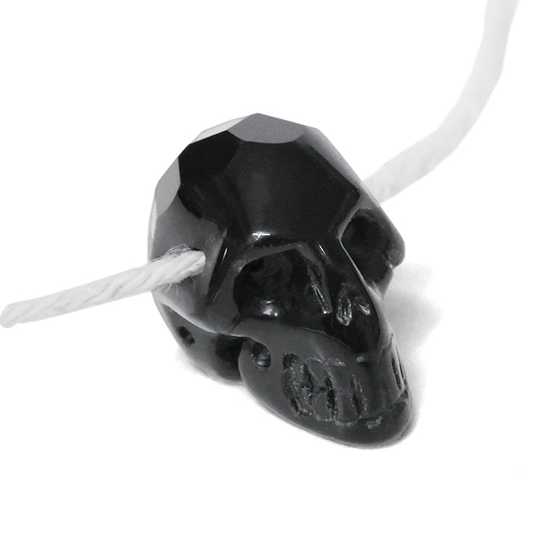 Obsidian Tiny Skull Bead 8 Obsidian Tiny Skull Bead | Crystal Factory