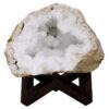 Calcite Geode on Timber Stand 12cm S1754 | Crystal Factory
