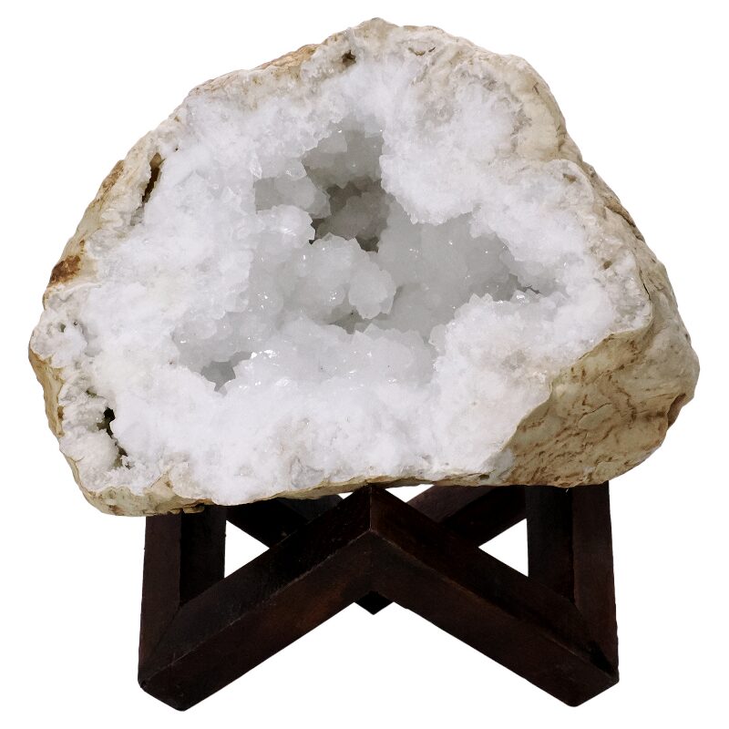 6.5kg Calcite Geode on Timber Stand 12cm S1754 4 Calcite Geode on Timber Stand 12cm S1754 | Crystal Factory