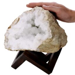 6.5kg Calcite Geode on Timber Stand 12cm S1754 6 Calcite Geode on Timber Stand 12cm S1754 | Crystal Factory