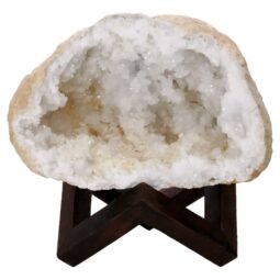 Calcite Geode on Timber Stand 12cm S1756 | Crystal Factory