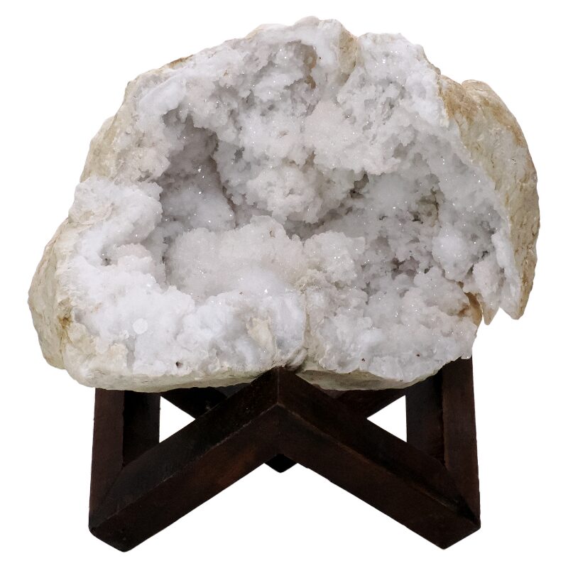 3kg Calcite Geode on Timber Stand 12cm S1757 3 Calcite Geode on Timber Stand 12cm S1757 | Crystal Factory