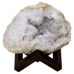 Calcite Geode on Timber Stand 12cm S1758 | Crystal Factory
