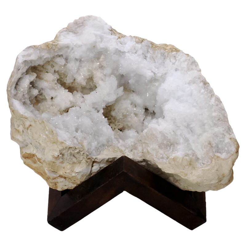 3.8kg Calcite Geode on Timber Stand 12cm S1759 3 Calcite Geode on Timber Stand 12cm S1759 | Crystal Factory