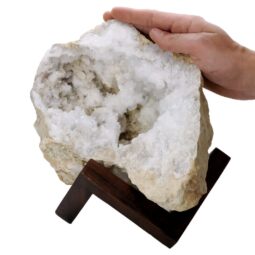 3.8kg Calcite Geode on Timber Stand 12cm S1759 5 Calcite Geode on Timber Stand 12cm S1759 | Crystal Factory
