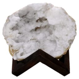 Calcite Geode on Timber Stand 12cm S1760 | Crystal Factory