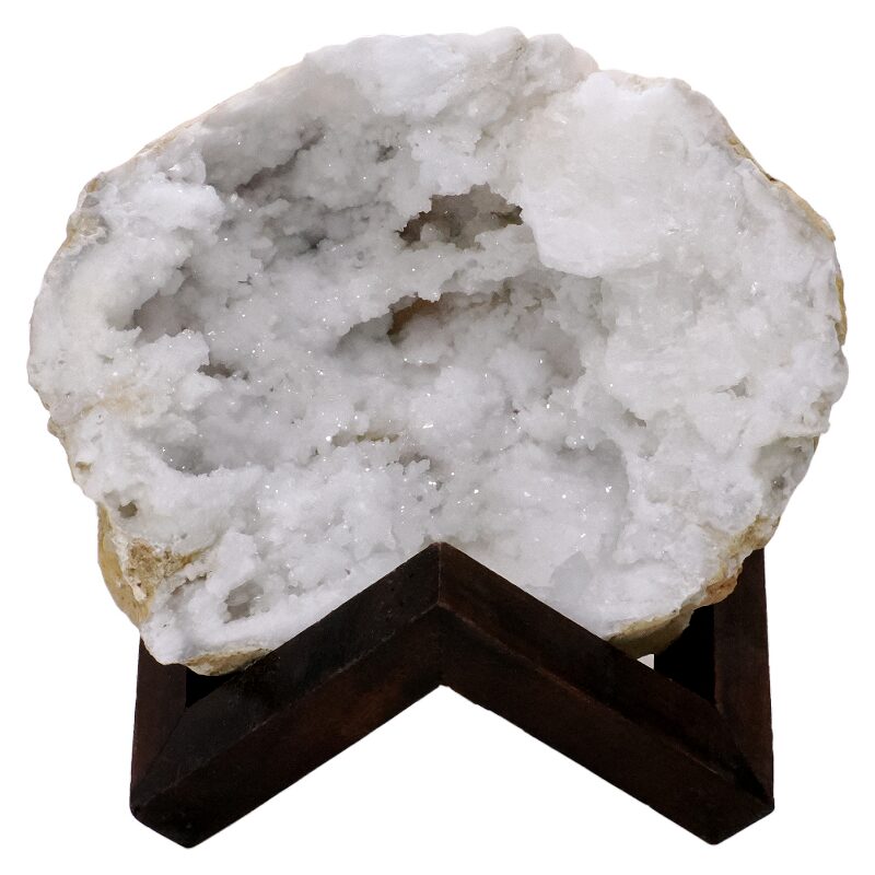 2.8kg Calcite Geode on Timber Stand 12cm S1760 3 Calcite Geode on Timber Stand 12cm S1760 | Crystal Factory