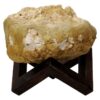 4.4kg Calcite Geode Pair on Timber Stand 12cm S1761 2 Calcite Geode on Timber Stand 12cm S1761| Crystal Factory