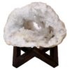 4.5kg Calcite Geode Pair on Timber Stand 12cm S1762 1 Calcite Geode on Timber Stand 12cm S1762 | Crystal Factory