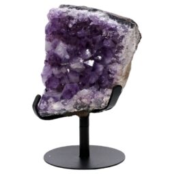 Amethyst Druze Cluster on Rotating Stand T3297 | Crystal Factory