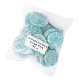 Madagascar Graphical Amazonite Smooth Stones 500g Parcel | Crystal Factory