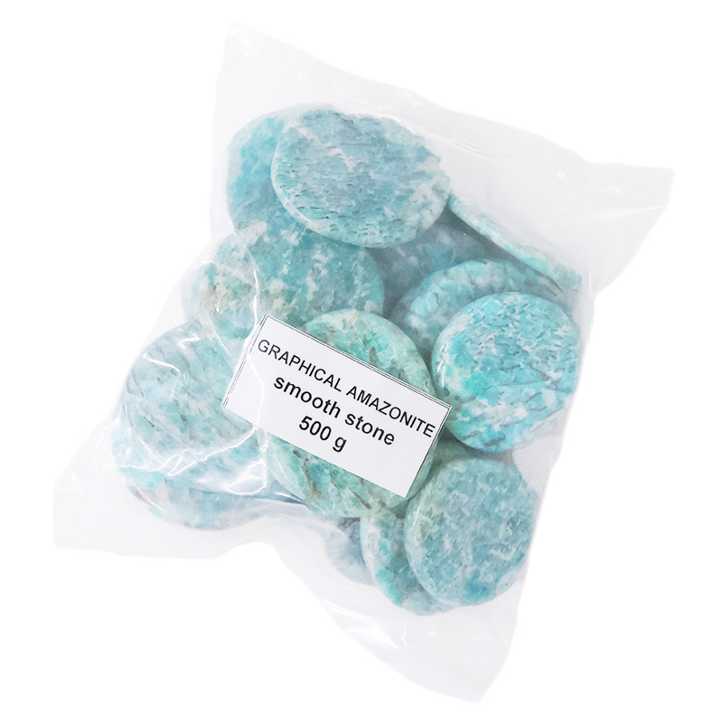Madagascar Graphical Amazonite Smooth Stones 500g Parcel 4 Madagascar Graphical Amazonite Smooth Stones 500g Parcel | Crystal Factory