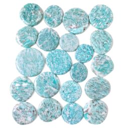 Madagascar Graphical Amazonite Smooth Stones 500g Parcel | Crystal Factory