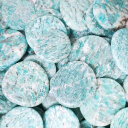 Madagascar Graphical Amazonite Smooth Stones 500g Parcel 14 Madagascar Graphical Amazonite Smooth Stones 500g Parcel | Crystal Factory
