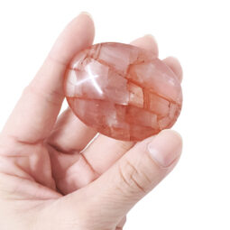 Madagascar Fire Quartz (Red Hematoid) Palm Stones 500g Parcel 11 Madagascar Red Hematoid Palm Stones 500g Parcel | Crystal Factory