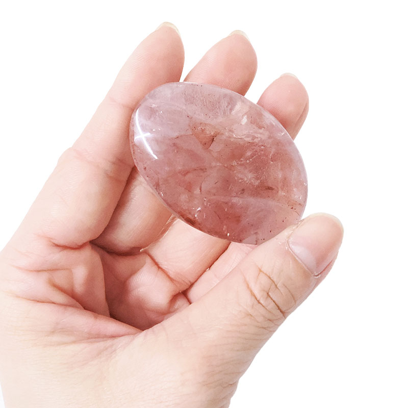 Madagascar Fire Quartz (Red Hematoid) Palm Stones 500g Parcel 5 Madagascar Red Hematoid Palm Stones 500g Parcel | Crystal Factory