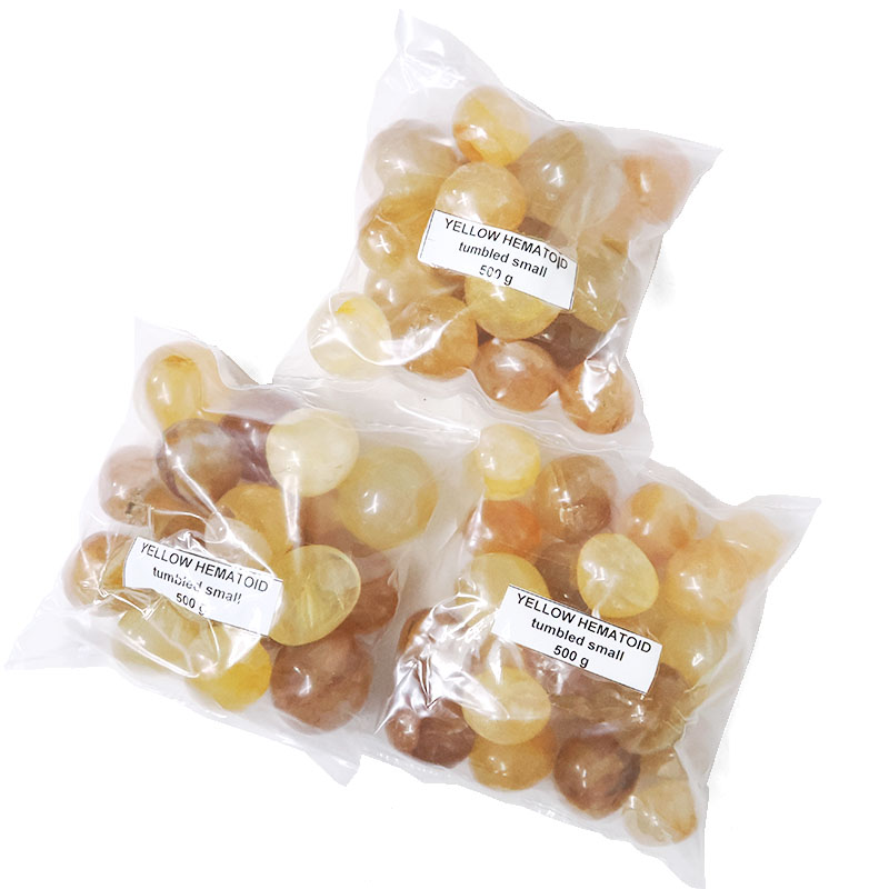 Madagascar Yellow Hematoid Quartz Tumbled Stones 500g Parcel 8 Madagascar Yellow Hematoid Quartz Tumbled Stones 500g Parcel | Crystal Factory