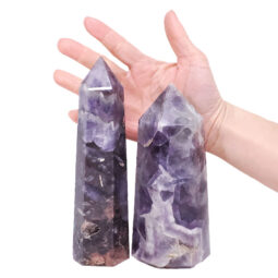 Madagascar Chevron Amethyst Terminated Point Set 2 Pieces R716 | Crystal Factory