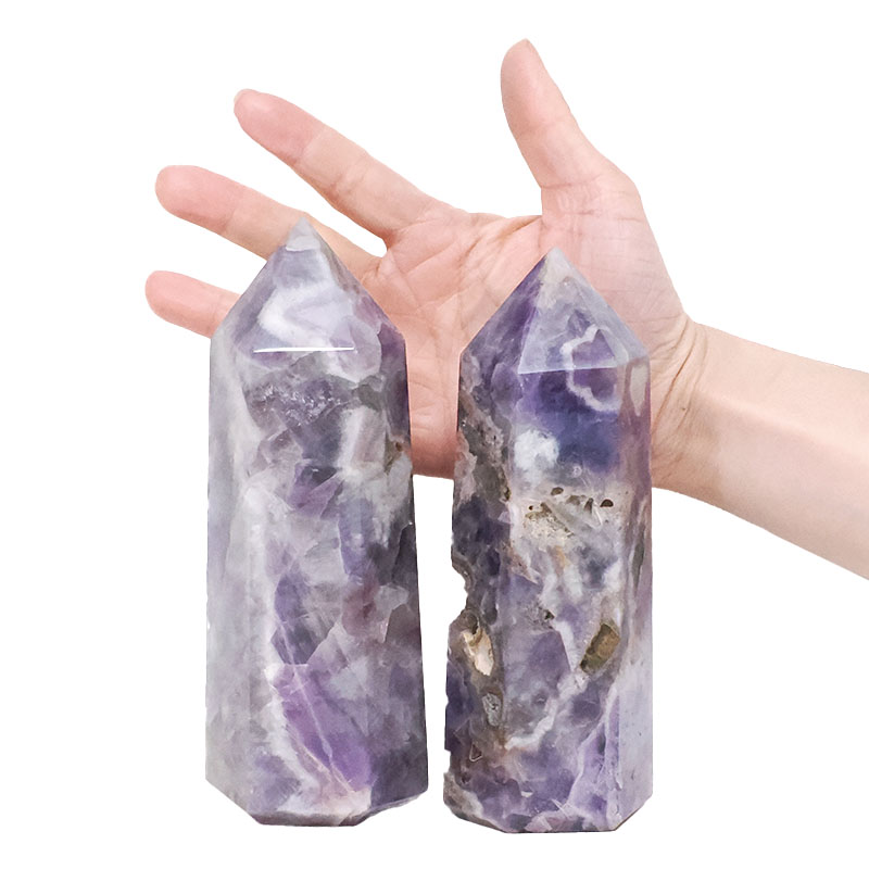 1.58kg Madagascar Chevron Amethyst Terminated Point Set 2 Pieces R717 4 Madagascar Chevron Amethyst Terminated Point Set 2 Pieces R717 | Crystal Factory
