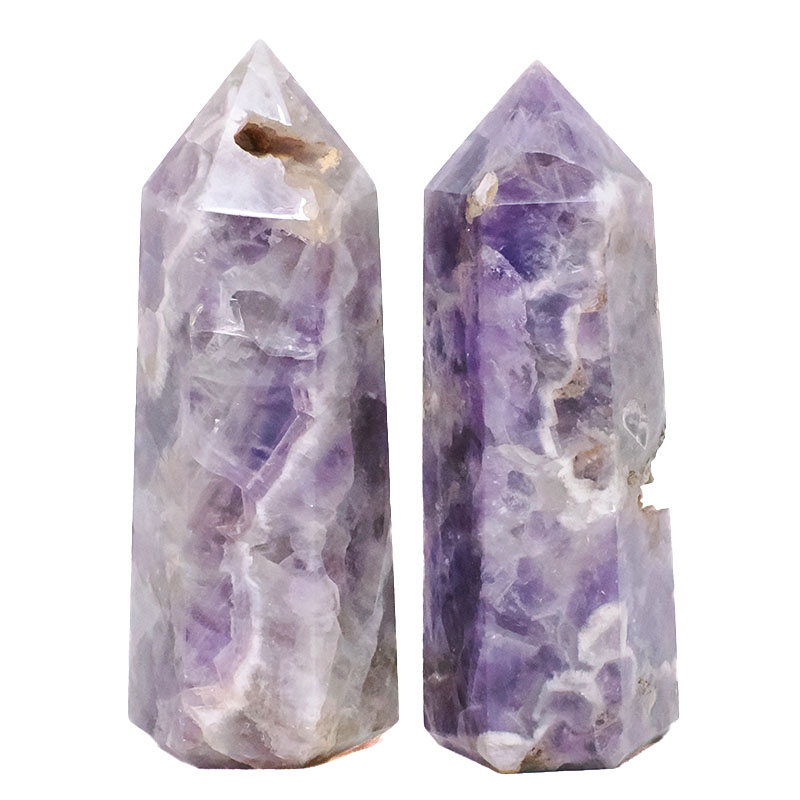 1.58kg Madagascar Chevron Amethyst Terminated Point Set 2 Pieces R717 3 Madagascar Chevron Amethyst Terminated Point Set 2 Pieces R717 | Crystal Factory