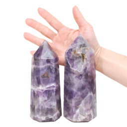1.76kg Madagascar Chevron Amethyst Terminated Point Set 2 Pieces R719 5 Madagascar Chevron Amethyst Terminated Point Set 2 Pieces R719 | Crystal Factory