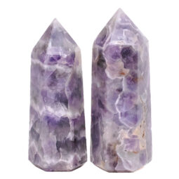 Madagascar Chevron Amethyst Terminated Point Set 2 Pieces R719 | Crystal Factory