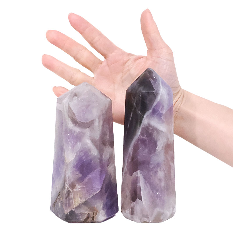 1.56kg Madagascar Chevron Amethyst Terminated Point Set 2 Pieces R721 4 Madagascar Chevron Amethyst Terminated Point Set 2 Pieces R721 | Crystal Factory