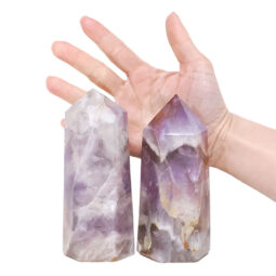 1.27kg Madagascar Chevron Amethyst Terminated Point Set 2 Pieces R723 5 Madagascar Chevron Amethyst Terminated Point Set 2 Pieces R723 | Crystal Factory