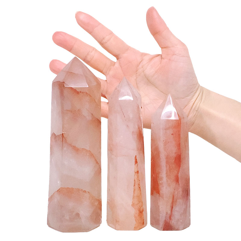 1.27kg Madagascar Fire Quartz Terminated Point Set 3 Pieces R741 4 Madagascar Fire Quartz Terminated Point Set 3 Pieces R741 | Crystal Factory