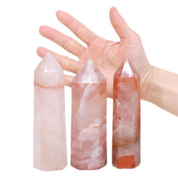 1.10kg Madagascar Fire Quartz Terminated Point Set 3 Pieces R742 5 Madagascar Fire Quartz Terminated Point Set 3 Pieces R742 | Crystal Factory