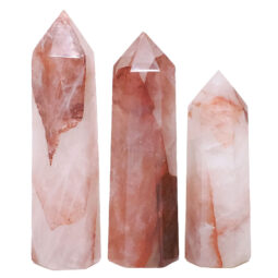 Madagascar Fire Quartz Terminated Point Set 3 Pieces R744 | Crystal Factory