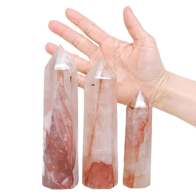 1.04kg Madagascar Fire Quartz Terminated Point Set 3 Pieces R745 4 Madagascar Fire Quartz Terminated Point Set 3 Pieces R745 | Crystal Factory