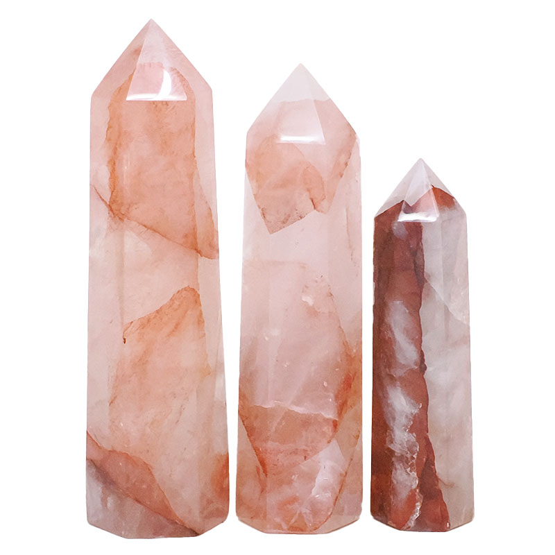 1.14kg Madagascar Fire Quartz Terminated Point Set 3 Pieces R746 3 Madagascar Fire Quartz Terminated Point Set 3 Pieces R746 | Crystal Factory