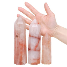 1.30kg Madagascar Fire Quartz Terminated Point Set 3 Pieces R747 5 Madagascar Fire Quartz Terminated Point Set 3 Pieces R747 | Crystal Factory