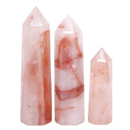 Madagascar Fire Quartz Terminated Point Set 3 Pieces R747 | Crystal Factory