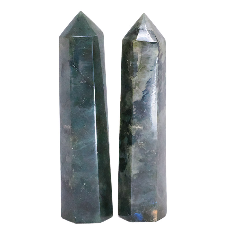 1.0kg Madagascar Labradorite Terminated Point Set 2 Pieces R739 3 Madagascar Labradorite Terminated Point Set 2 Pieces R739 | Crystal Factory