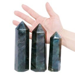 1.14kg Madagascar Labradorite Terminated Point Set 3 Pieces R726 5 Madagascar Labradorite Terminated Point Set 3 Pieces R726 | Crystal Factory