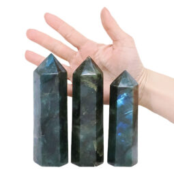 1.0kg Madagascar Labradorite Terminated Point Set 3 Pieces R729 5 Madagascar Labradorite Terminated Point Set 3 Pieces R729 | Crystal Factory
