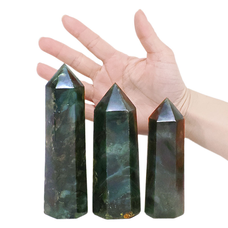 1.06kg Madagascar Labradorite Terminated Point Set 3 Pieces R730 4 Madagascar Labradorite Terminated Point Set 3 Pieces R730 | Crystal Factory