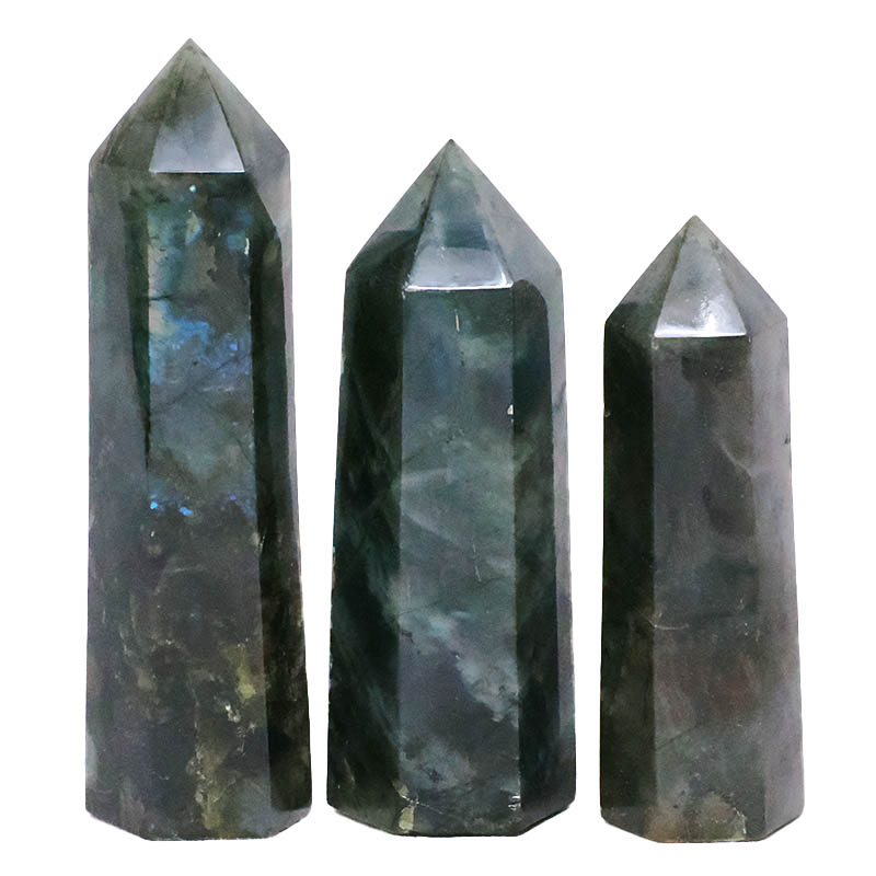 1.06kg Madagascar Labradorite Terminated Point Set 3 Pieces R730 3 Madagascar Labradorite Terminated Point Set 3 Pieces R730 | Crystal Factory