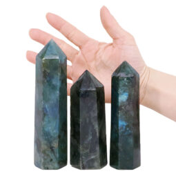Madagascar Labradorite Terminated Point Set 3 Pieces R732 | Crystal Factory