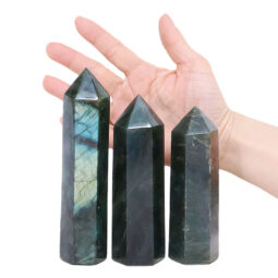 Madagascar Labradorite Terminated Point Set 3 Pieces R733 | Crystal Factory