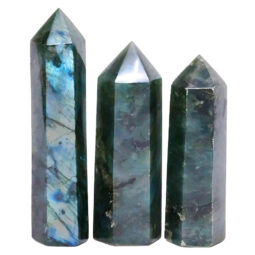 Madagascar Labradorite Terminated Point Set 3 Pieces R733 | Crystal Factory