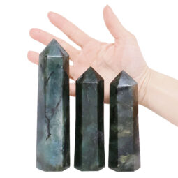 Madagascar Labradorite Terminated Point Set 3 Pieces R734 | Crystal Factory