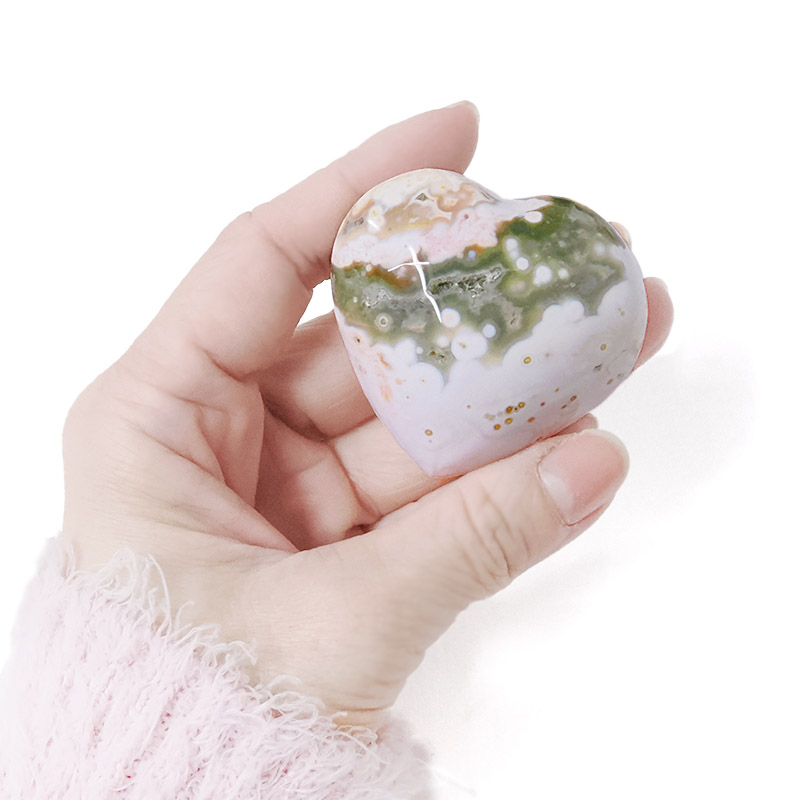 Madagascar Ocean Jasper Heart (5-7cm) Set 9 Pieces 8 Madagascar Ocean Jasper Heart (5-7cm) Set 9 Pieces | Crystal Factory