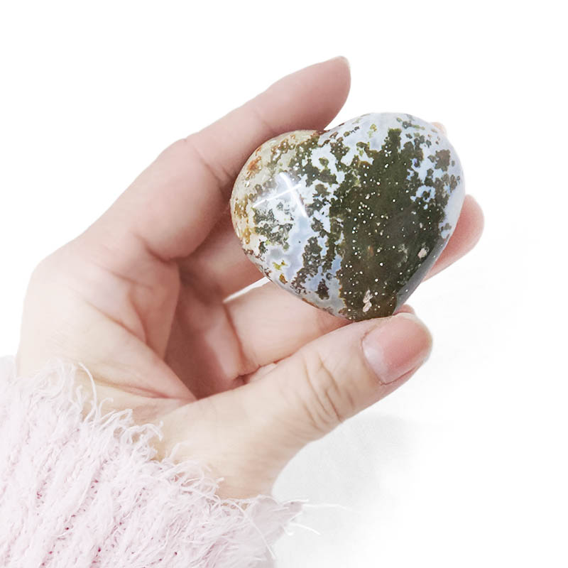 Madagascar Ocean Jasper Heart (5-7cm) Set 9 Pieces 7 Madagascar Ocean Jasper Heart (5-7cm) Set 9 Pieces | Crystal Factory